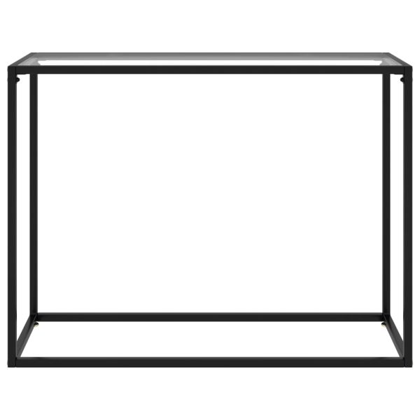 Конзолна маса, прозрачна, 100x35x75 cм, закалено стъкло