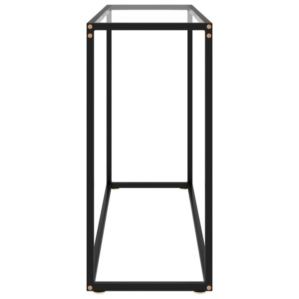 Конзолна маса, прозрачна, 100x35x75 cм, закалено стъкло