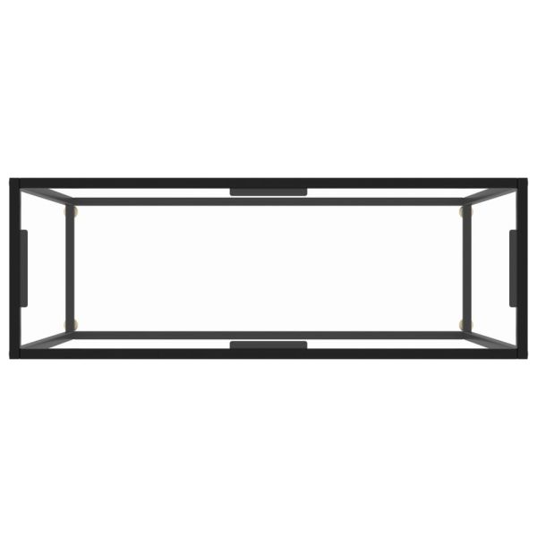 Конзолна маса, прозрачна, 100x35x75 cм, закалено стъкло