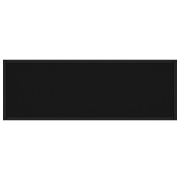 Конзолна маса, черна, 100x35x75 cм, закалено стъкло