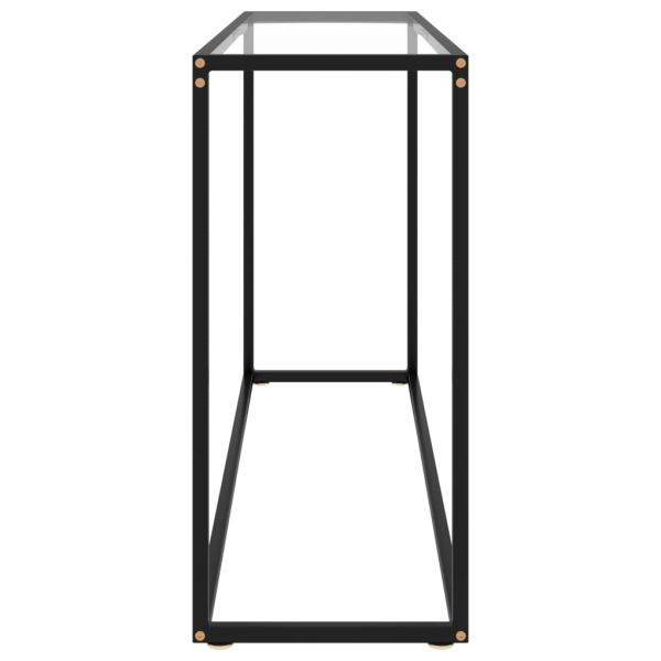 Конзолна маса, прозрачна, 120x35x75 cм, закалено стъкло