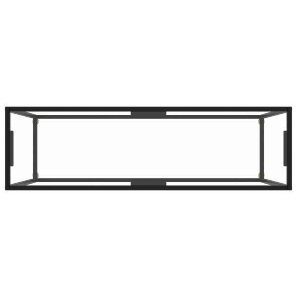 Конзолна маса, прозрачна, 120x35x75 cм, закалено стъкло