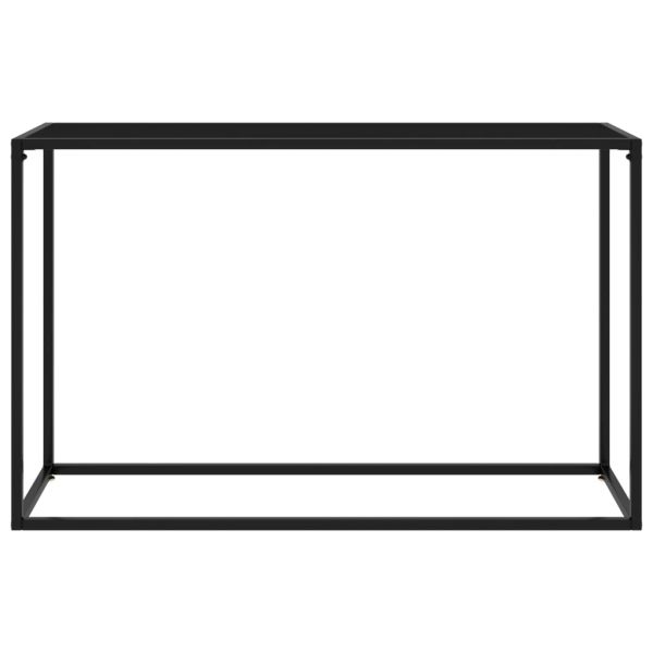 Конзолна маса, черна, 120x35x75 cм, закалено стъкло