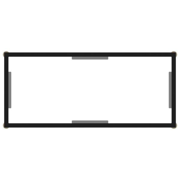 Конзолна маса, прозрачна, 80x35x75 cм, закалено стъкло