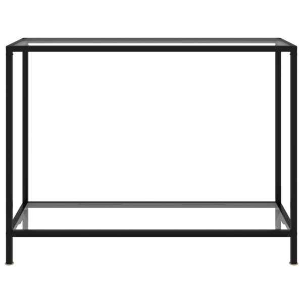 Конзолна маса, прозрачна, 100x35x75 cм, закалено стъкло