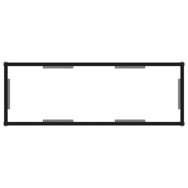 Конзолна маса, прозрачна, 100x35x75 cм, закалено стъкло