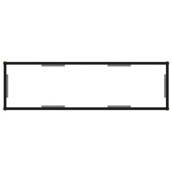 Конзолна маса, прозрачна, 120x35x75 cм, закалено стъкло