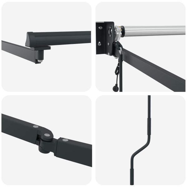 Сгъваем навес Зелен и бял 400 × 350 cm Полиестер и метал