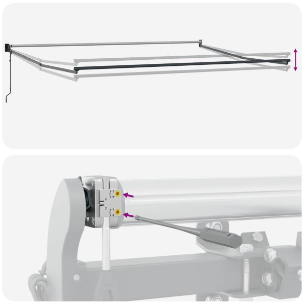 Сгъваем навес Зелен и бял 400 × 350 cm Полиестер и метал