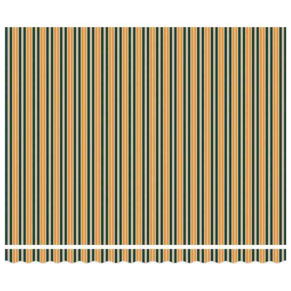 Сгъваем навес Зелен и бял 400 × 350 cm Полиестер и стомана