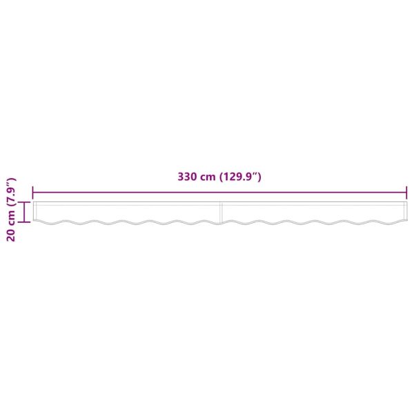 Сенник Валанс Зелен и бял 330 x 20 см Платно