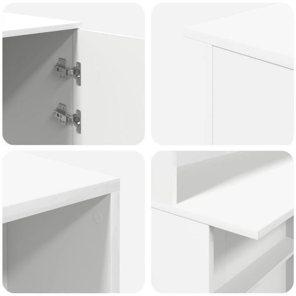 Рецепционно бюро, бяло, 180x50x103,5 см, инженерно дърво