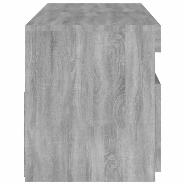 ТВ шкаф с LED осветление, сив сонома, 120x35x40 см