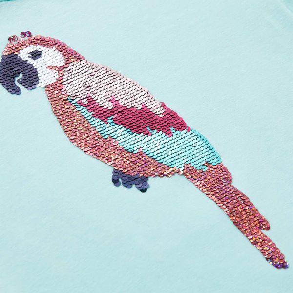 Детска тениска, светла аква, 128