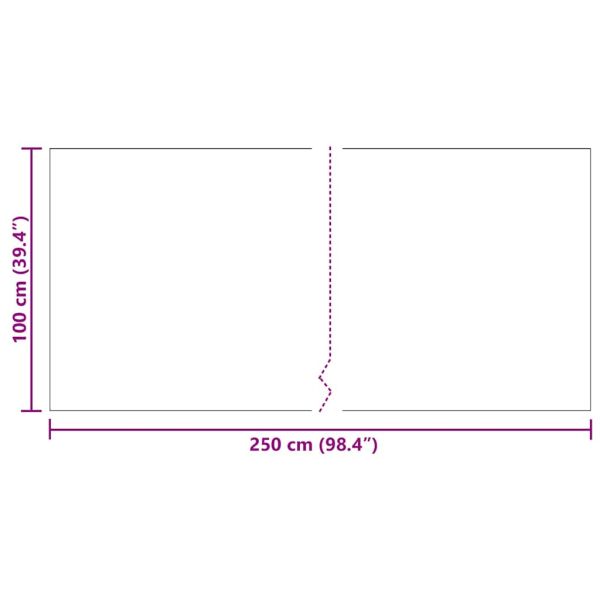 Килим пътека Светлосиво 100 x 250 cm текстил