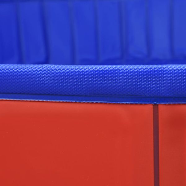 Сгъваем басейн за кучета, червен, 300x40 см, PVC