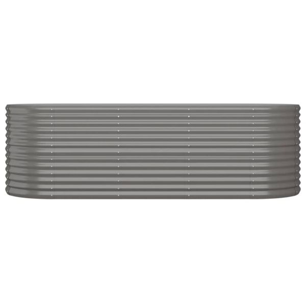 Градинска повдигната леха поцинкована стомана сиво