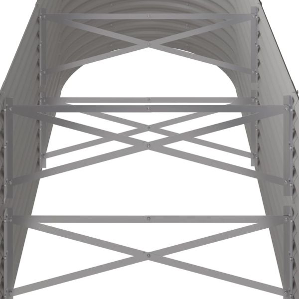 Градинска повдигната леха поцинкована стомана сиво