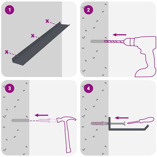 Плаващ рафт 2 pcs Антрацит 60 x 8,5 x 2,5 см Стомана
