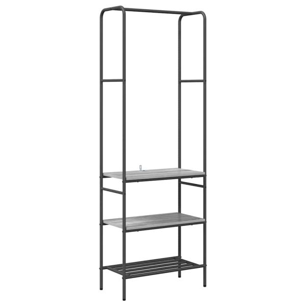 Държач за дрехи Сив сонома 60 x 30 x 171 см Инженерно дърво