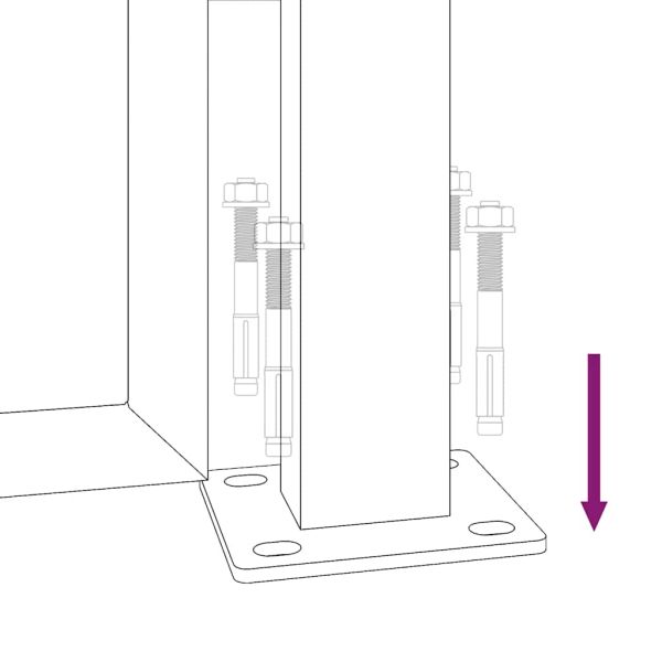 Градинска порта, антрацит, 100x75 см, стомана, квадратен дизайн
