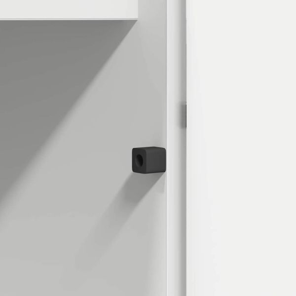 ТВ шкаф с LED Бяло 180 x 38 x 49 см Инженерно дърво