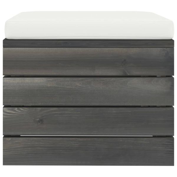 Градински мебели от палети 2 части с възглавници бор масив