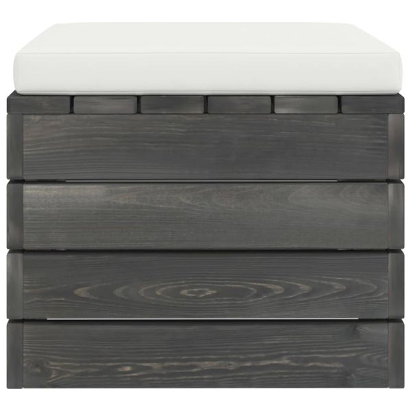 Градински мебели от палети 2 части с възглавници бор масив