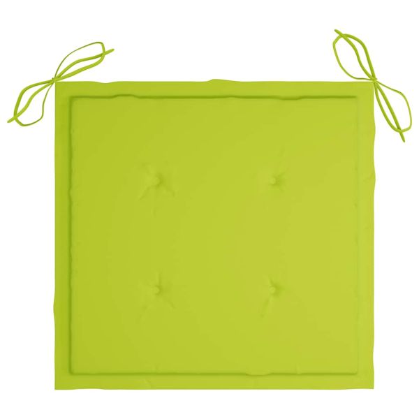 Градински трапезни столове, 2 бр, с възглавници, акация масив