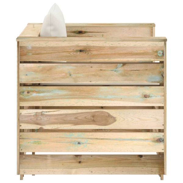 Градински комплект 2 части възглавници зелена импрегнация