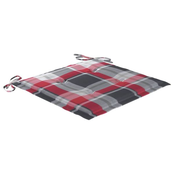 Градински трапезни столове, 4 бр, с възглавници, акация масив