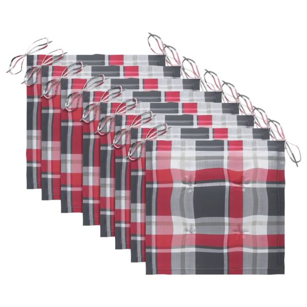 Градински трапезни столове, 8 бр, с възглавници, акация масив