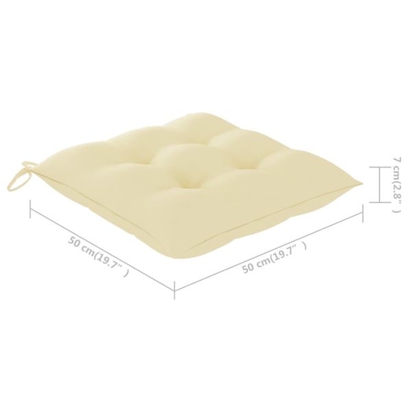 Градински трапезни столове, 8 бр, с възглавници, акация масив