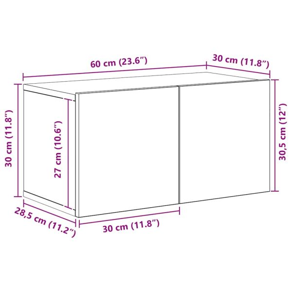 Комплект ТВ шкафове от 10 части, дъб сонома, инженерно дърво