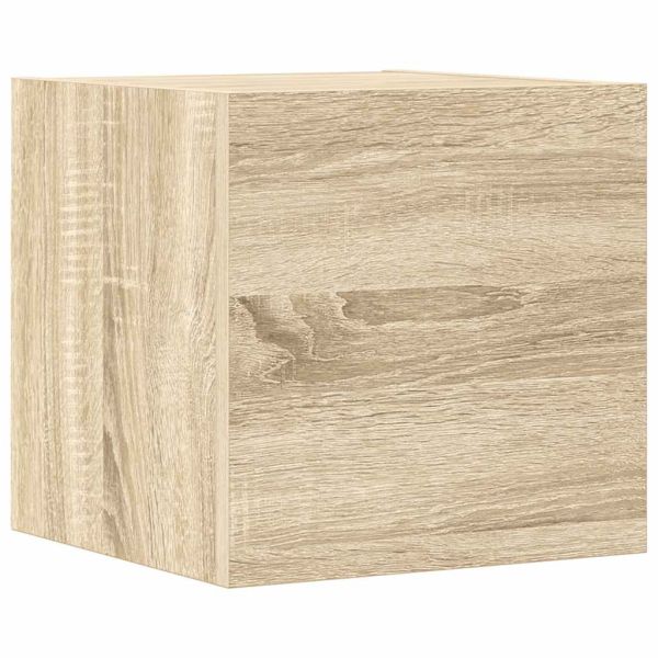 Комплект ТВ шкафове от 8 части, сонома дъб, инженерно дърво