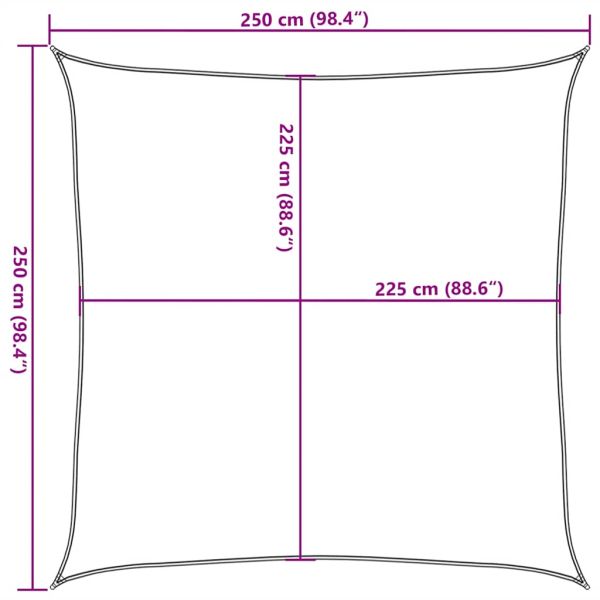 Платно-сенник, 160 г/м², таупе, 2,5x2,5 м, HDPE