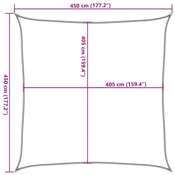 Платно-сенник, 160 г/м², таупе, 4,5x4,5 м, HDPE