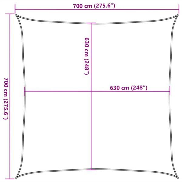 Платно-сенник, 160 г/м², таупе, 7x7 м, HDPE