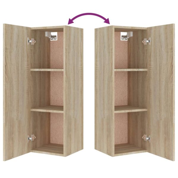 Комплект ТВ шкафове от 8 части, сонома дъб, инженерно дърво