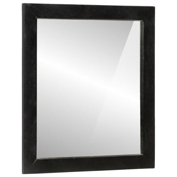 Комплект мебели за баня, 2 части, желязо и масивно манго