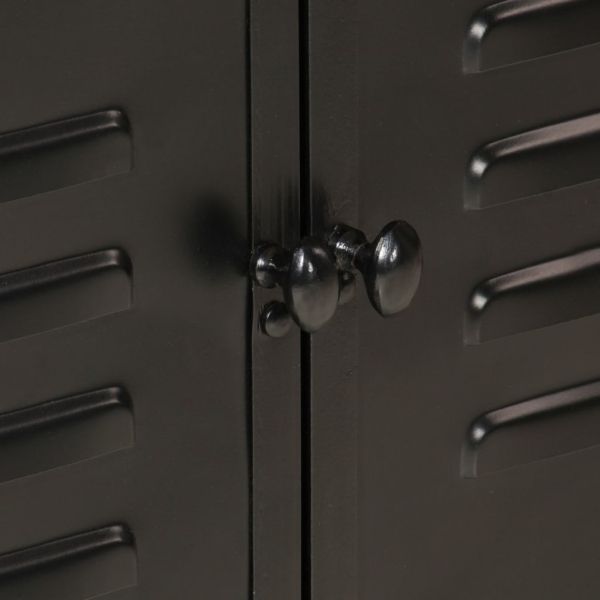 Комплект мебели за баня, 2 части, желязо и масивно манго