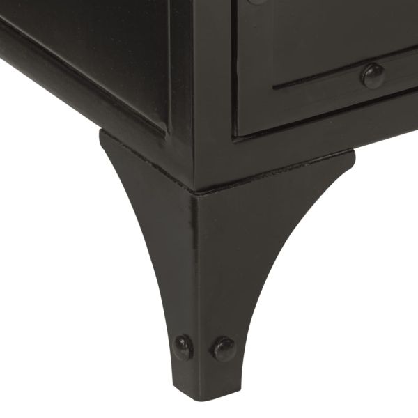 Комплект мебели за баня, 2 части, желязо и масивно манго