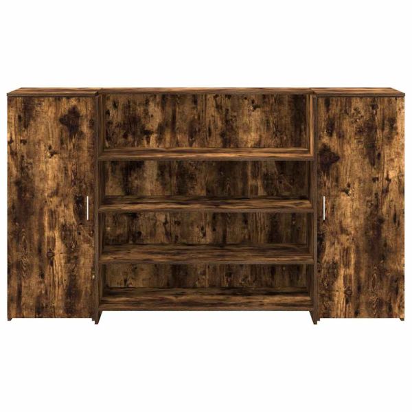 Приемно бюро, опушен дъб, 180x50x103,5 см, инженерно дърво