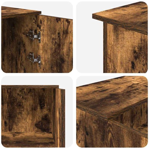 Приемно бюро, опушен дъб, 135x50x103,5 см, инженерно дърво