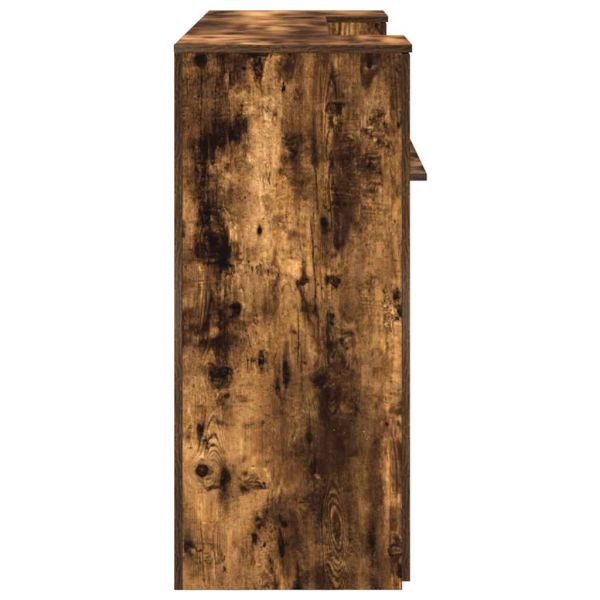 Приемно бюро, опушен дъб, 180x50x103,5 см, инженерно дърво