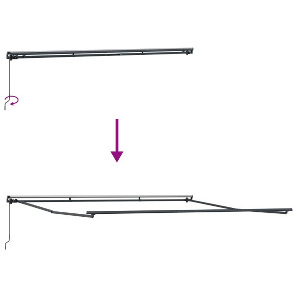 Сгъваем навес Многоцветен 450 × 350 cm Полиестер и стомана