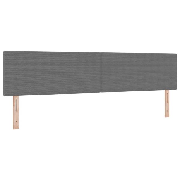 LED кутия за пружини с легло Светлосив и бял 200 x 200 cm