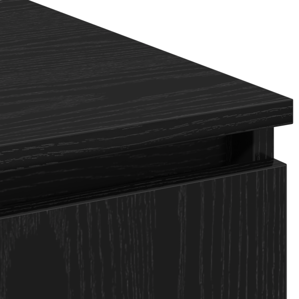 ТВ шкаф с LED Черния дъб 180 x 38 x 49 см Инженерно дърво