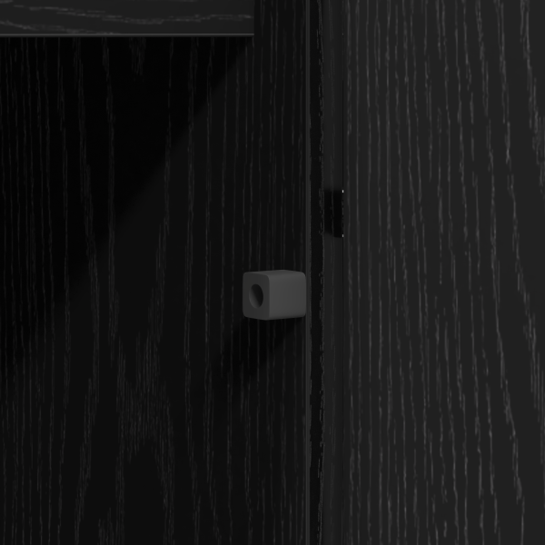 ТВ шкаф с LED Черния дъб 180 x 38 x 49 см Инженерно дърво