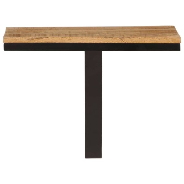 Рафт за стена, 40x30x32 см, мангово дърво масив и желязо